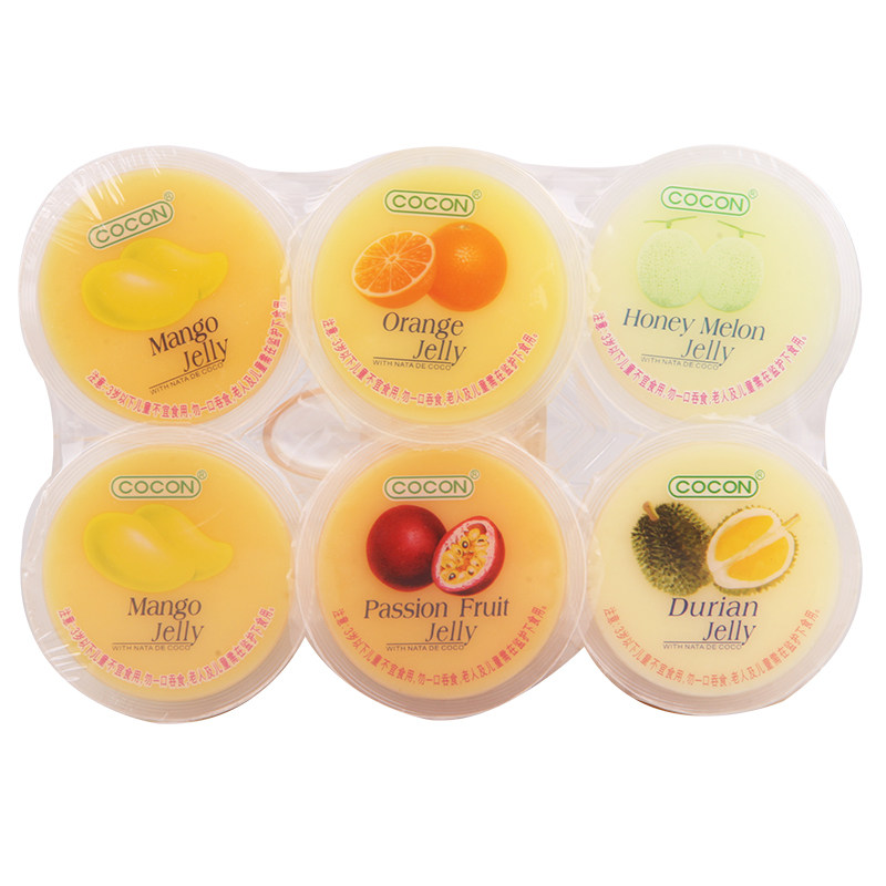 【天猫超市】马来西亚进口果冻 可康牌布丁多口味80g*6杯 含椰果