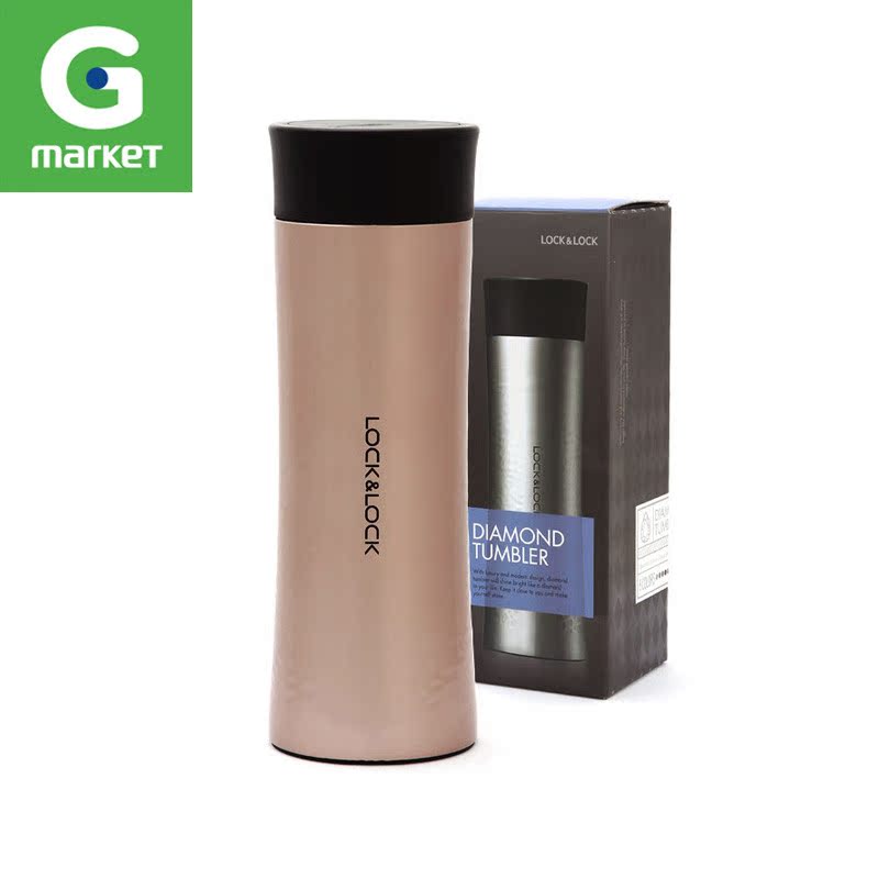 韩国正品Gmarket[Lock&Lock乐扣乐扣]李钟硕水杯300ml 杏粉色