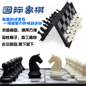 AIA UB Chess Adult Children's Magnetic Plastic Folding Chess Board Medium Large Chess 4812B-C