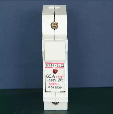 RT18-63A 1p 10*38 rail installation fuse Fuse base 1P63A with indicator light