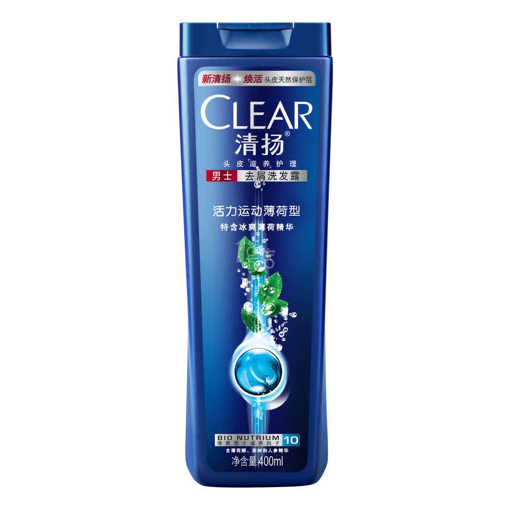 Clear 清扬 男士去屑洗发露 400ml 活力运动薄荷型