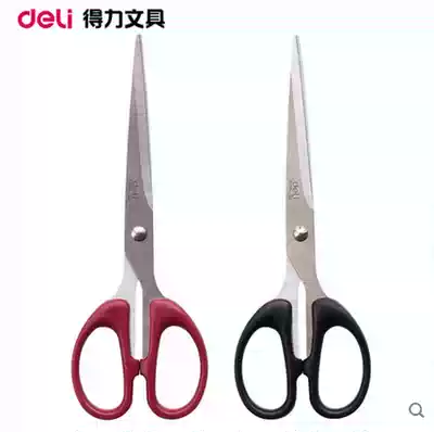Deli scissors 6009 stainless steel office business large scissors Utility knife Household sewing hand scissors