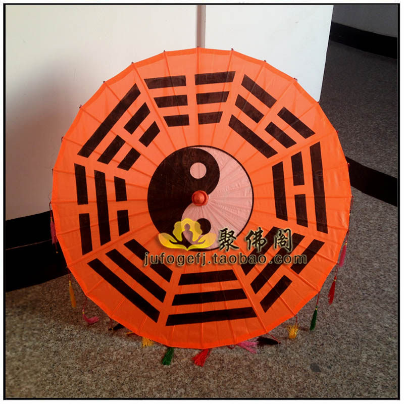 PolyBuddhist penthouse Buddha Maoshan pharatics The god officer asks the sheriff to give the umbrella a way to teach the faciator * orange red gossip umbrella