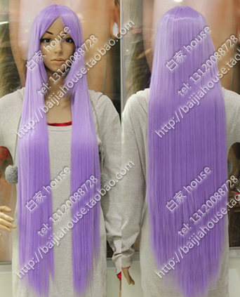 Dr. Miyuki Inoue Hiiragi Reo Light Purple 100cm Pinkish Purple 1m Long Straight Hair High-Temperature Fiber Cos Wig