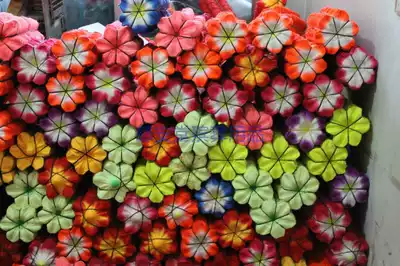 Wreath material cloth flower 13cm hexagonal silk flower pieces per catty funeral supplies