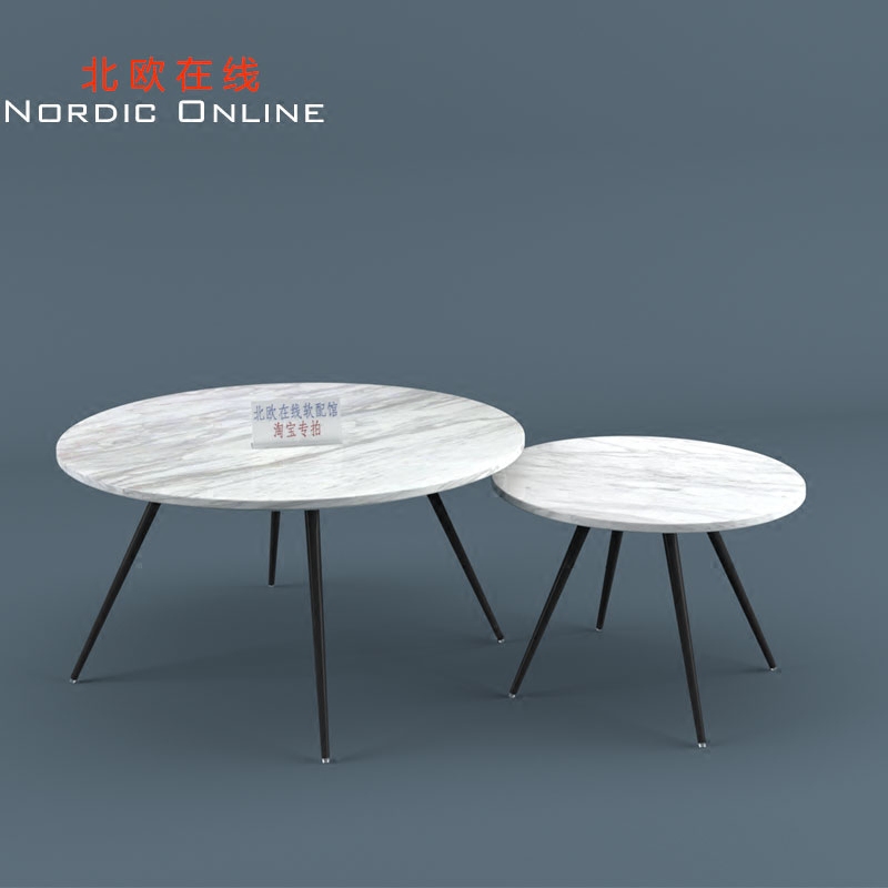 New living room furniture simple modern natural marble round tea table side table designer minimalist quality combination
