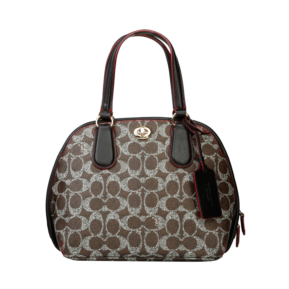 COACH 蔻驰 女包 双C纹印花斜挎单肩手提包 35159 王府井百货
