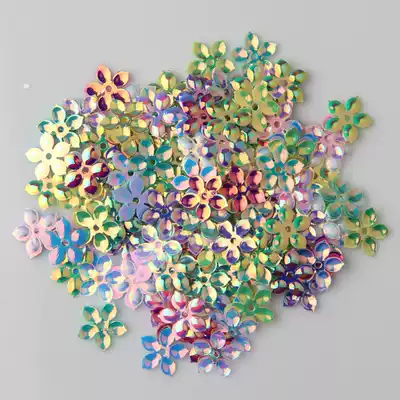 Sequins 10mm plum blossom beads diy handmade children's stickers material dance dress sequins
