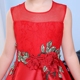 Ngày thiếu nhi Trang phục thiếu nhi Váy công chúa Hoa Catwalk Show Red Girl Performance Host Dress Tutu Spring bộ tuxedo bé trai Váy trẻ em