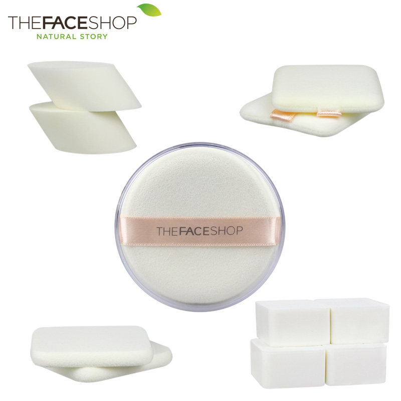 菲诗小铺化妆粉扑圆形盒装方形椭圆干湿两用各款可选