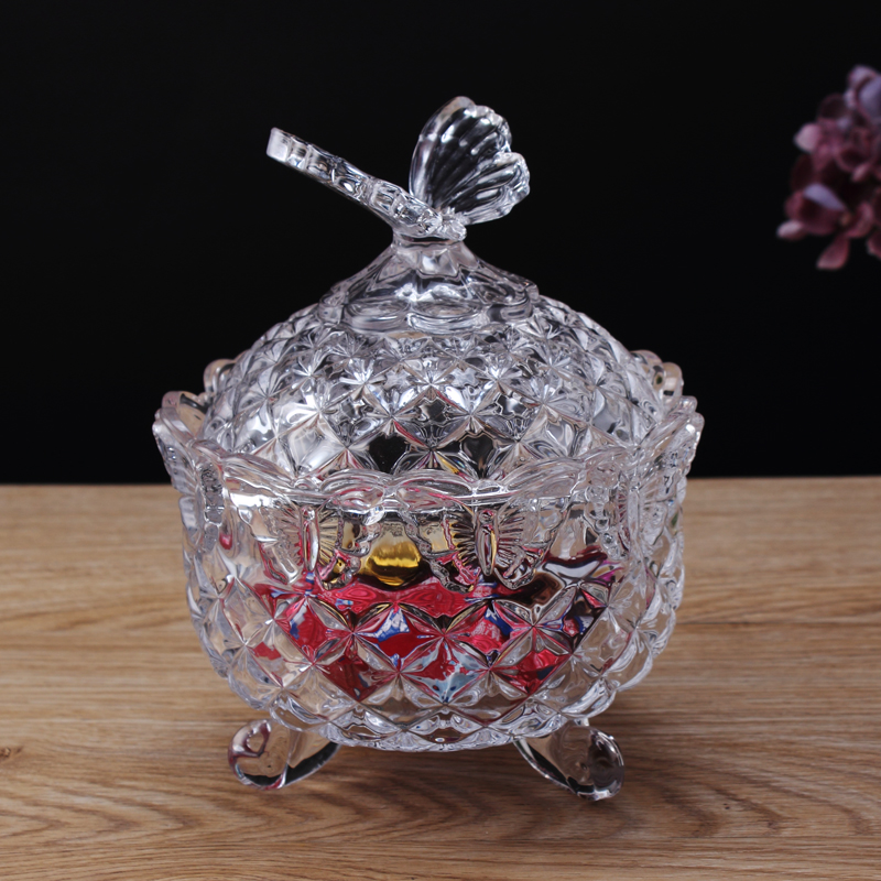 Stained glass cans European storage cans candy candy gift home decorated creative glassware