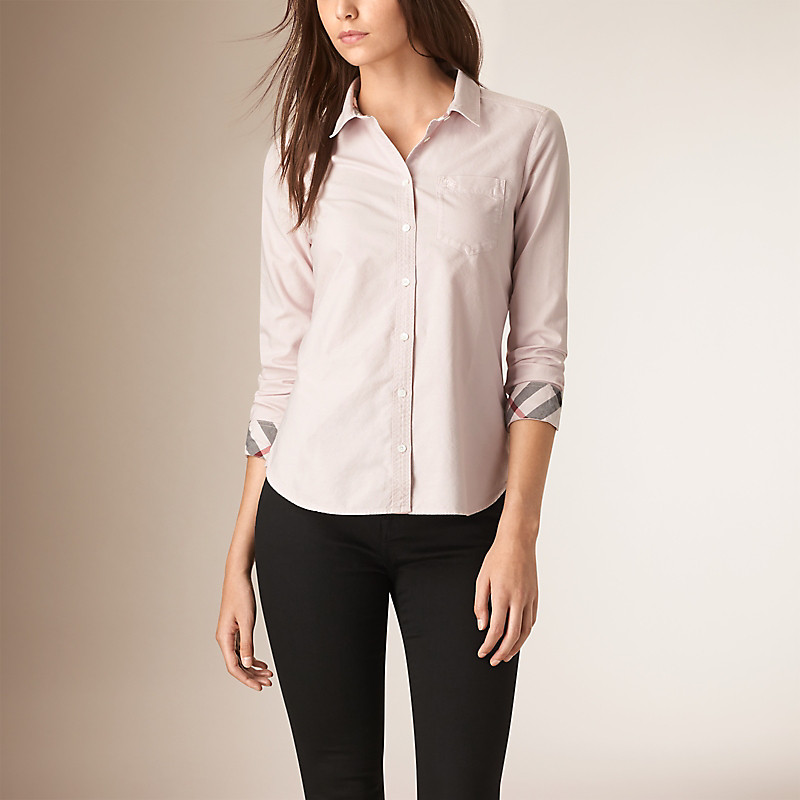 BURBERRY/博柏利格纹装饰棉质衬衫 40030371