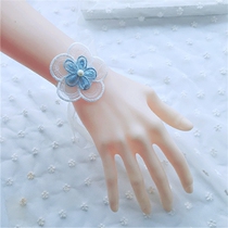 Han Style Sweet Temperament Bridal Lace Wrist Flowers Wedding Bridesmaid Group Wrist Accessories Dance Performance Hand Floral Arm Ornaments