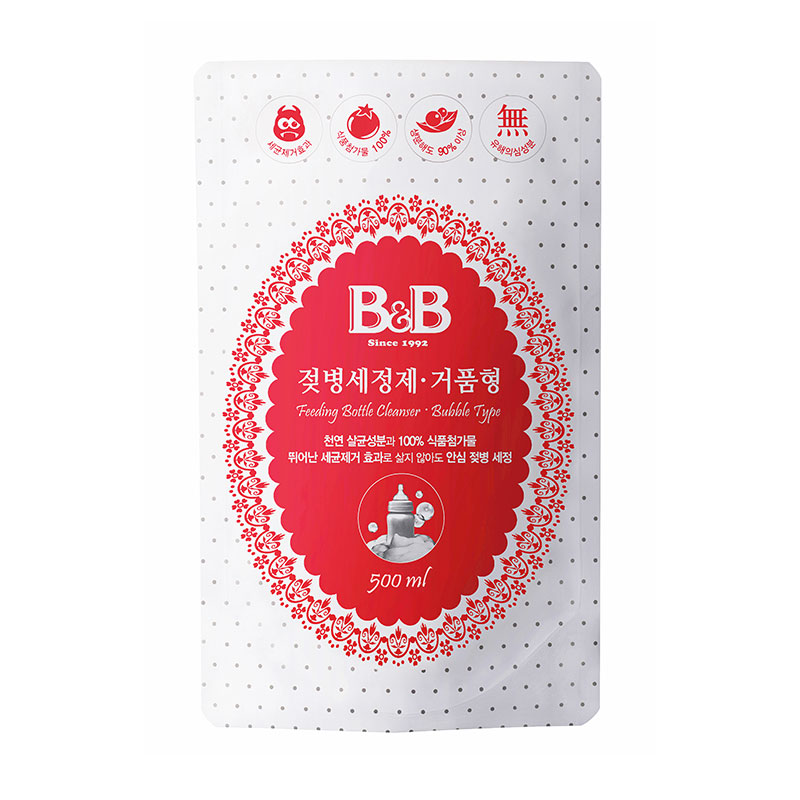 乐友孕婴童韩国保宁B&B婴儿奶瓶清洁剂(泡沫型)补充装500ml