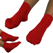 0-2-4-7-9 years old childrens socks red stockings short tube socks Six one dance dance performance Male and female children baby