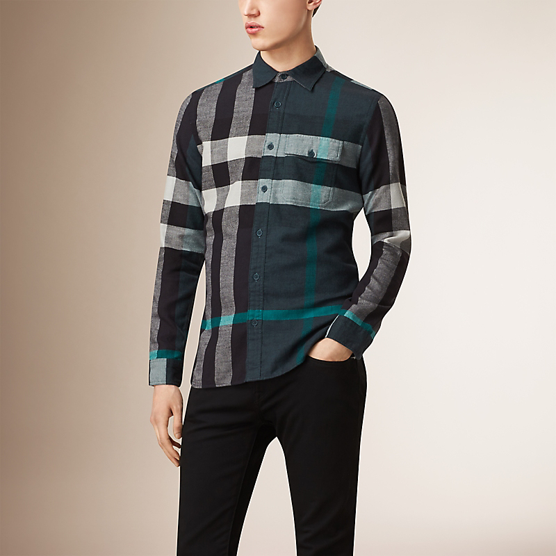 BURBERRY/博柏利特大格纹棉质衬衫 39835821
