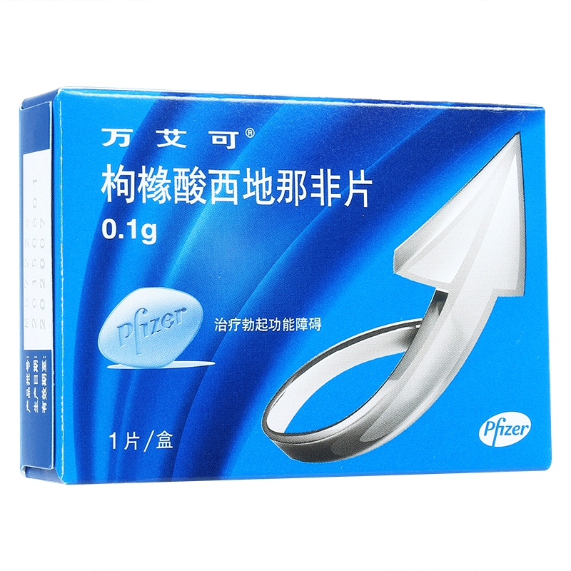 万艾可 万艾可/VIAGRA 枸橼酸西地那非片 0.1g*1片/盒