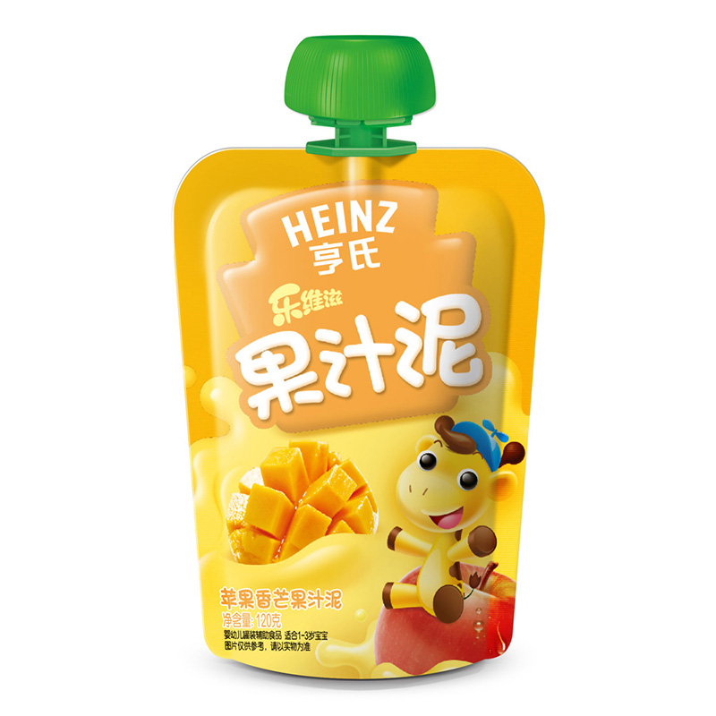 【天猫超市】亨氏/Heinz 乐维滋 苹果香芒果汁泥120g 酸酸甜甜