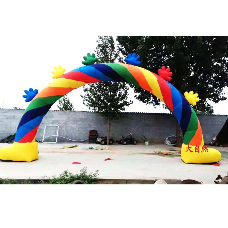 Arch Opening Inflatable Card Ventilation Die Color Iridescent Doors Big Feet Recruiters Children Orchestra Festival Wedding Celebration Arch New