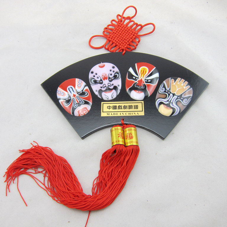 Fan-shaped face pendant Chinese style face pendant craft gift decoration send foreign gifts