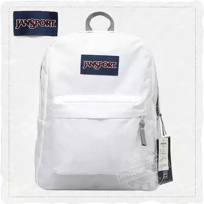 JanSport jesber backpack official academic style schoolbag men and women's backpack T501 WHX White
