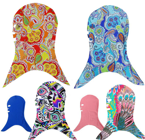 Shark Batt face kini headgear waterproof mother sunscreen resistant to UV swimming cap snorkeling equipped diving face