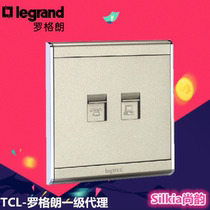 TCL Legrand switch socket A9 Shangyun Satin Gold Series Telephone and Computer Socket (Category 5e)