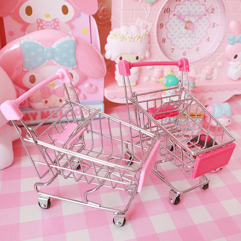 Teenage Girl Hearts Mini Cute Cart Small Cart With Background Props Desktop Small Swing Piece Mini Containing