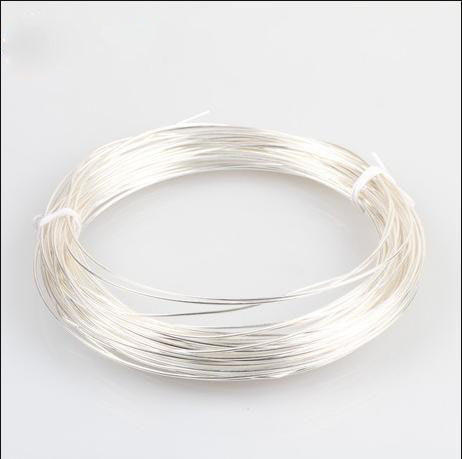 S925 pure silver DIY-silver accessories silver wire silver wire braided homemade ring wood inlaid wire conductive restraint