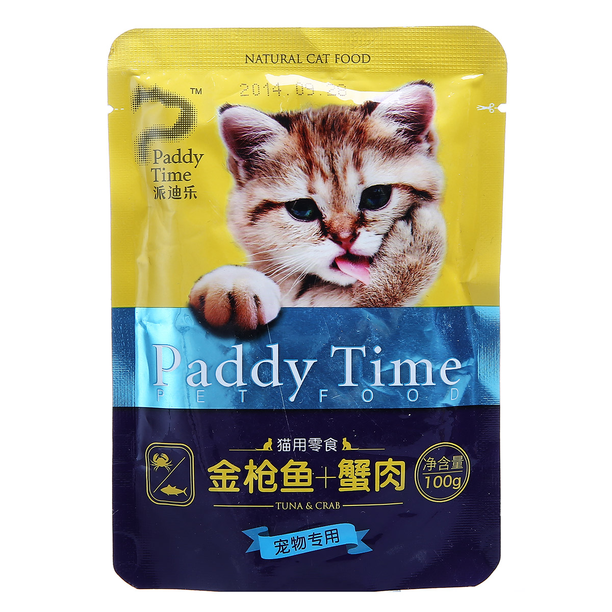 波奇网 宠物猫零食猫湿粮派迪乐 金枪鱼+蟹肉妙鲜包100g*12只装
