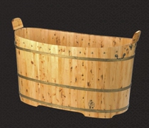 Jiaxi Wood Barrel Double Solid Wood Bath Tub Joy 2 Type Chamberal Wood Bath Tub Wooden Bath Cisfeng