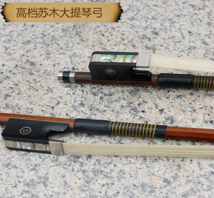 High-grade authentic hematoxylin cello bow to play hematoxylin cello bow pole bow super ponytail with good elasticity