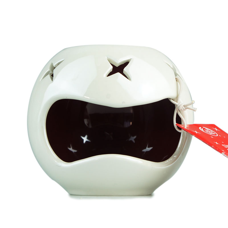 THE BODY SHOP陶土棕色陶瓷白色星星香薰炉TBS精油薰香炉