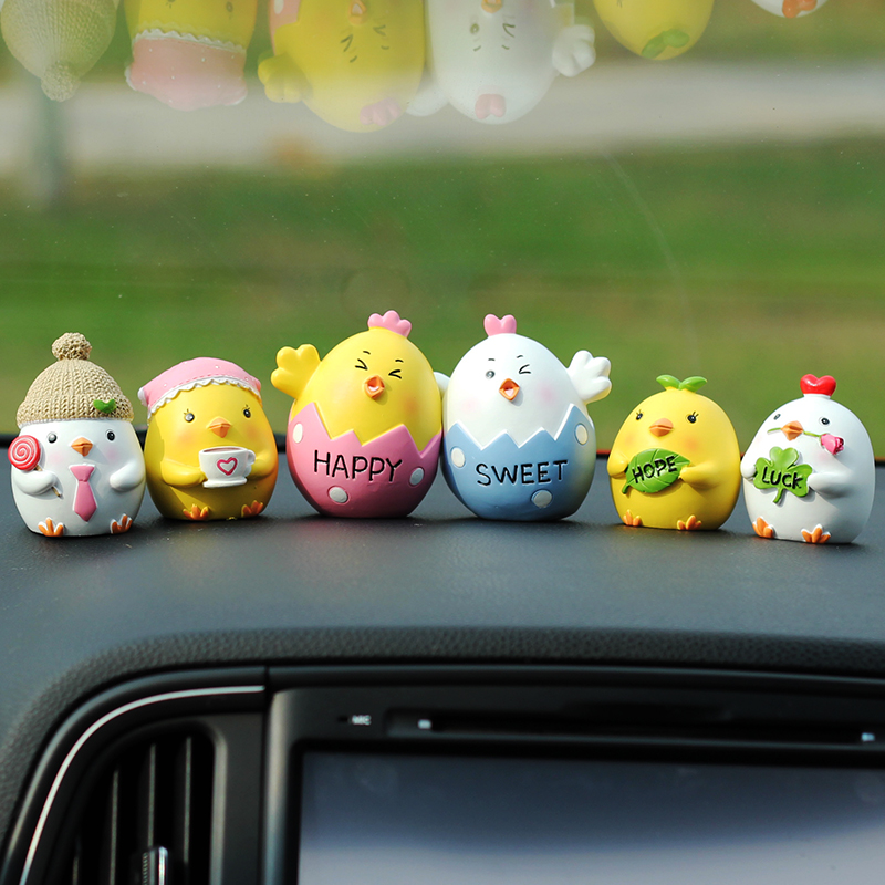 Creative cute cartoon car decoration supplies car decoration chick doll suv car decoration car accessories