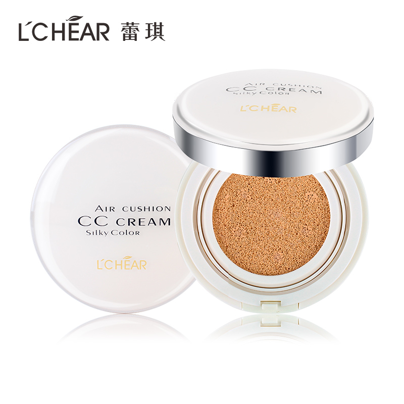 蕾琪 丝绒饰颜气垫CC霜 水润保湿 提亮肤色遮瑕 送替换装