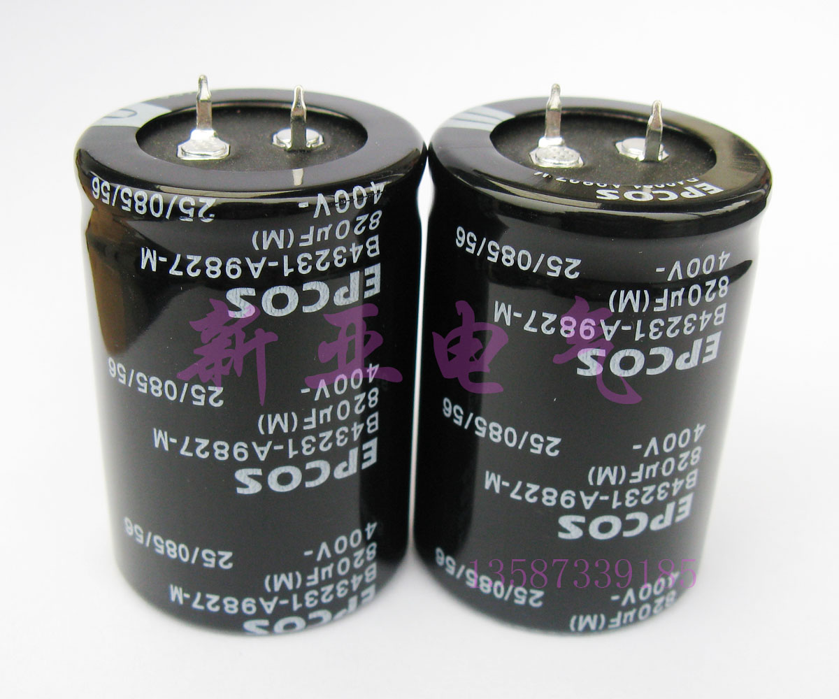 400V electrolytic capacitor 820UF EPCOS new original mounted frequency inverter with electric capacity B43231A9827M00