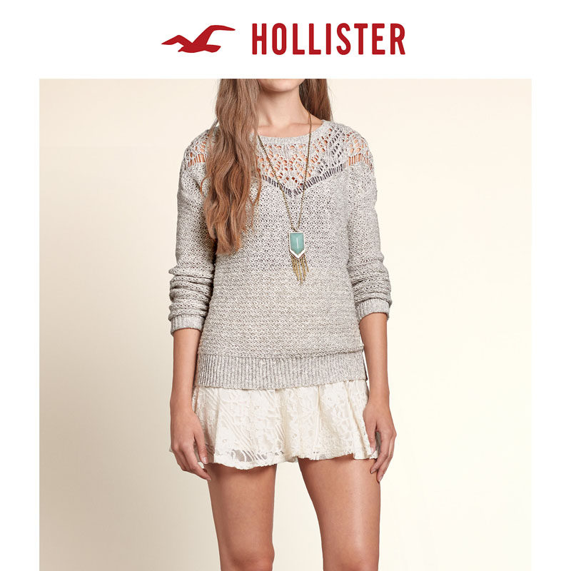 Hollister缝线贴片 V 领套头衫 女 106082