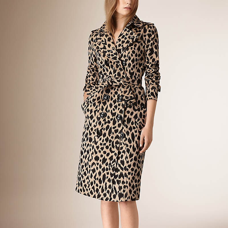 BURBERRY/博柏利动物纹棉质嘎巴甸 Trench 风衣 40124661