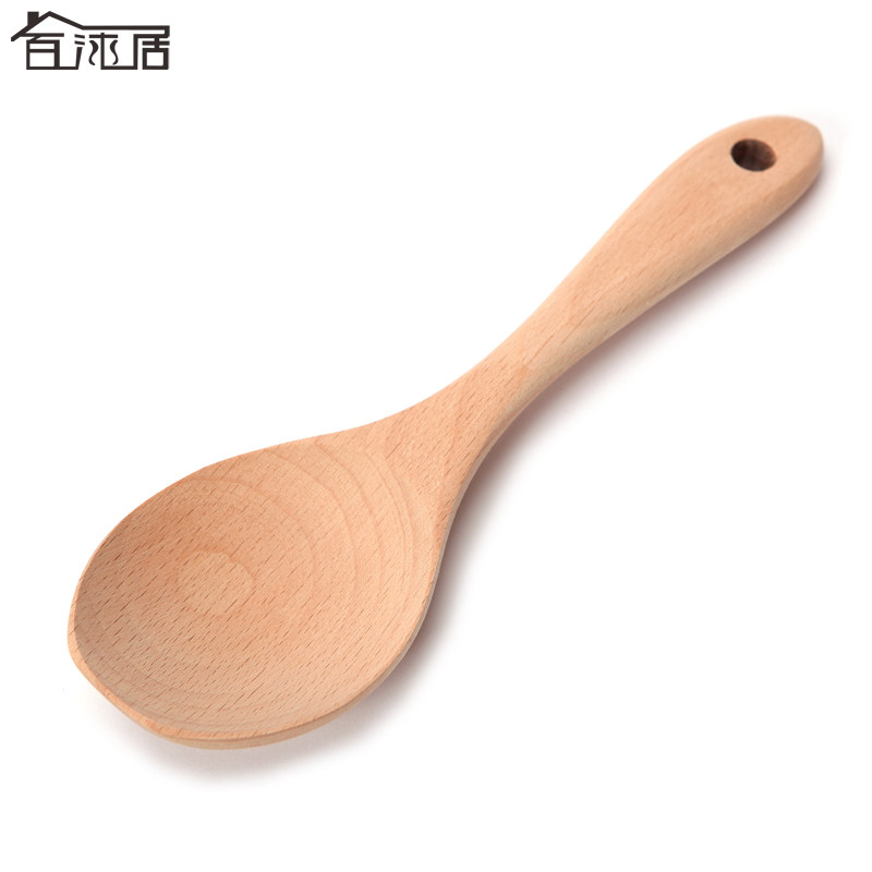 百沐居木质饭勺子 日式天然榉木无漆无蜡米饭勺 环保健康不沾饭勺