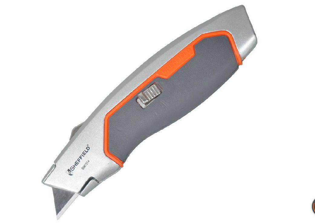 Quick Change Blade Heavy duty Cutter Aluminum Alloy Handle Steel Shield S067214 Heavy Duty Utility Knife Safety