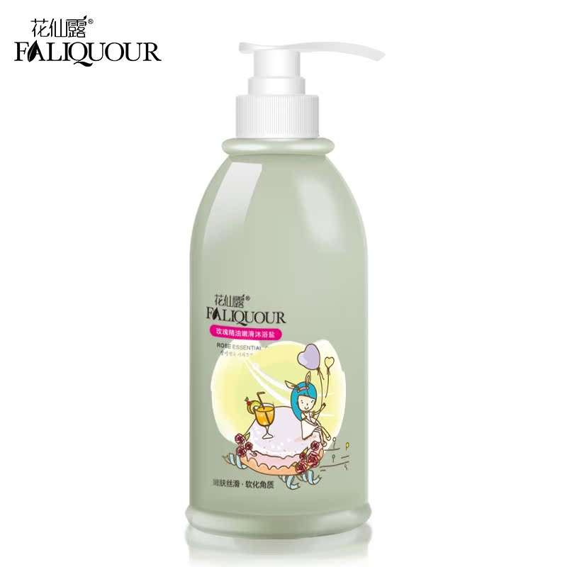 花仙露 玫瑰精油美白去角质香氛沐浴盐500ml【建议购买2套以上】
