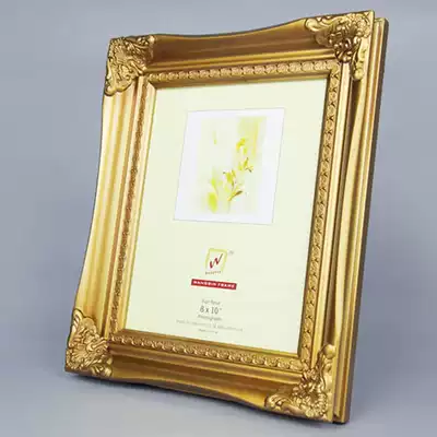 Customized Wang Bin photo frame European solid wood corner flower frame photo frame oil painting frame 100 custom-made