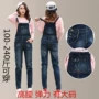 Eo cao mới cộng với phân bón denim denim Quần yếm nữ 200 pound thun lỏng treo lơ lửng học sinh thời trang nữ đẹp