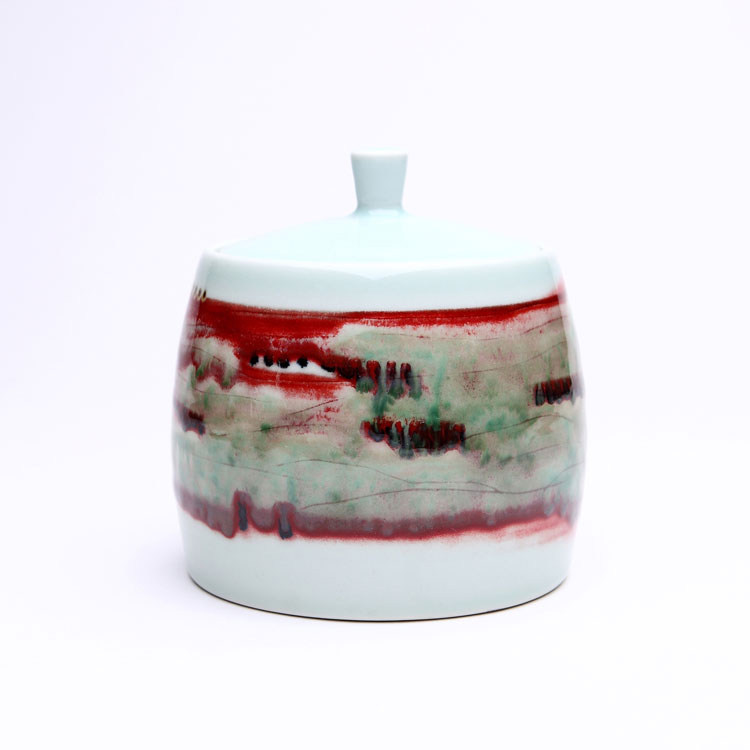 Ceramic Tea Pot Glazed Red Personalized Gift Tea Pot Hand Pulled Blank Hand Painted Contemporary Art Tea Utensils Pot
