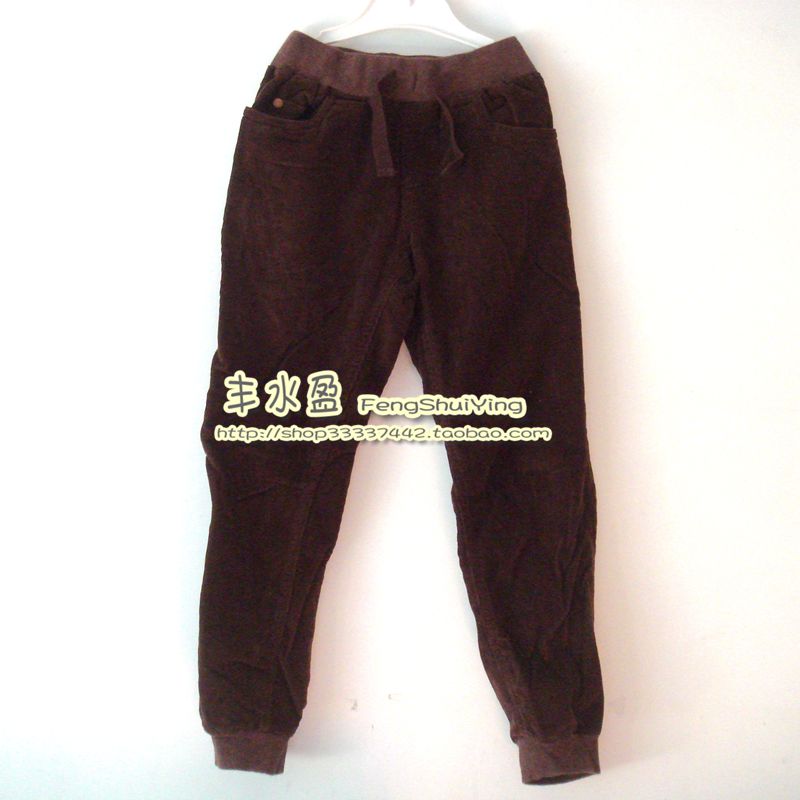 Foreign trade export children's cotton corduroy casual trousers boots trousers 88 yuan