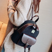 Túi đeo vai nữ retro 2019 phiên bản Hàn Quốc mới của khóa nhung kẻ khóa đại học gió nhỏ ba lô thời trang đơn giản balo chéo nam