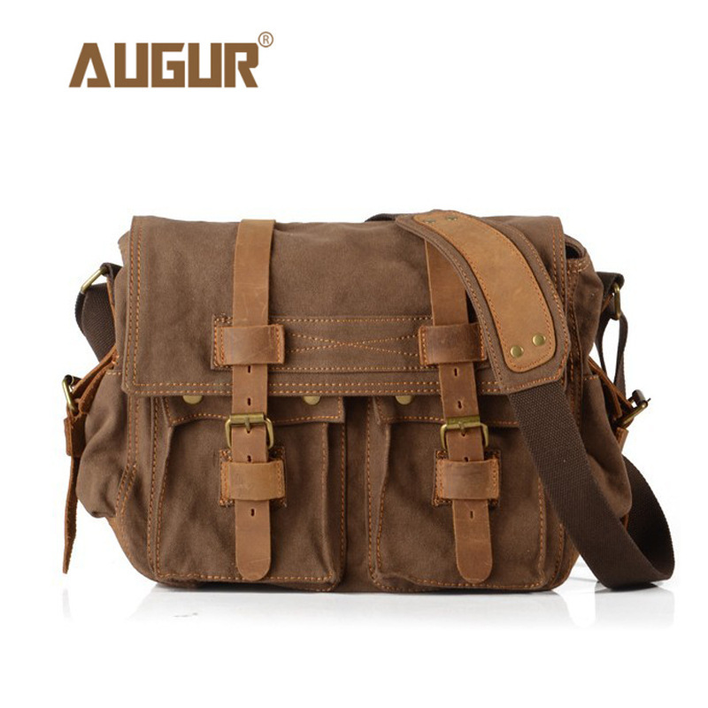 Aoge Canvas Bag with Crazy Horse Leather, European and American Retro Messenger Bag, Casual Men's Bag, Large Shoulder Bag, Crossbody Bag Aoge Canvas Bag with Crazy Horse Leather, European and American Retro Messenger Bag, Casual Men's Bag, Large Shoulder Bag, Crossbody Bag
