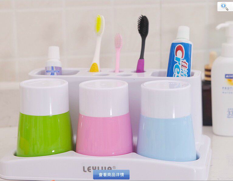 Lovers' toothbrushing cup gargling cup toothbrush rack washing tooth cylinder cup rack washing bathroom suit