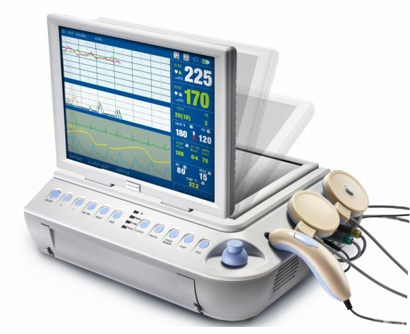 Portable Mother and Child Custodianship Twin Fetal Monitor Twins Multiparametric Mother Fetal Heart Rate Maternity Monitor