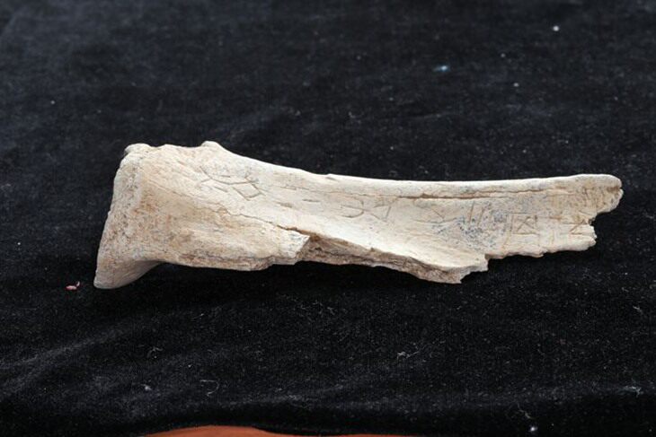 Buddha's Penthouse Red Mountain Culture Period Old Bones With Bone Vini Chidanwen Old Objects Objects Miscellaneous Collection